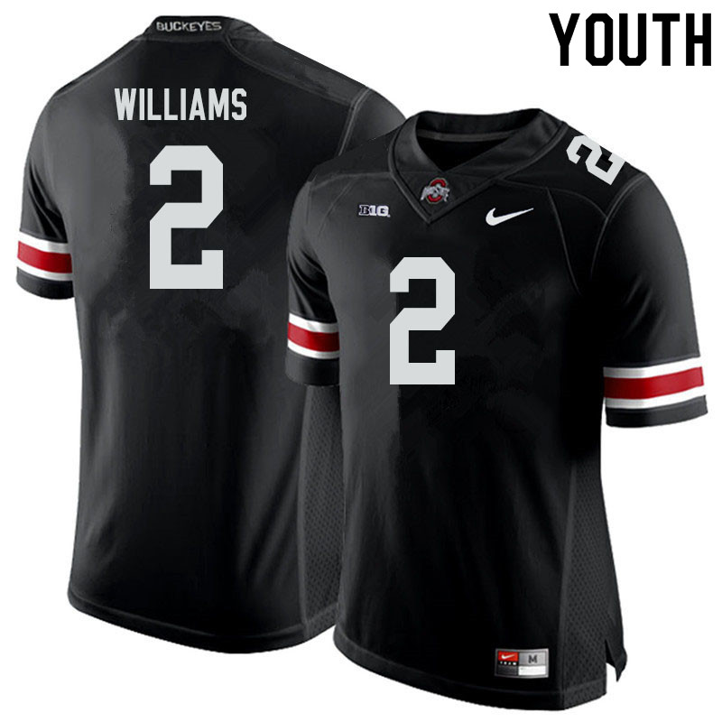 Ohio State Buckeyes Kourt Williams Youth #2 Black Authentic Stitched College Football Jersey